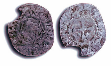 Czech denarius of the 10th century from excavation in Kazan Kremlin