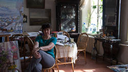 Елена Сунгатова в мастерской Ф.Халикова, 22.05.2012