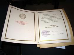Почетная грамота Заслуженного деятеля искусств РСФСР от 15.06.1957г.