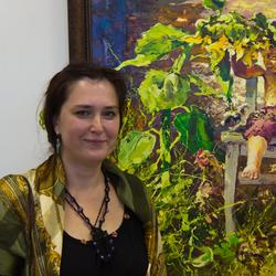 Е.Сунгатова у картины А.Шадрина