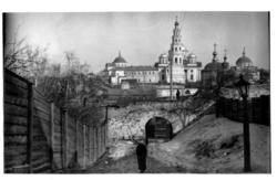 Вид со стороны р.Булак на Спасо-Преображенский монастырь. Утрачен. Воссоздается.