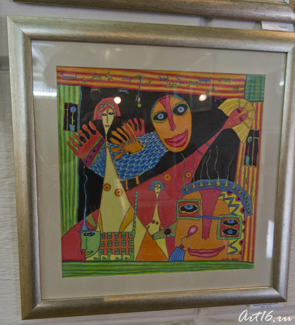 Большая глупая синяя птица. 2009, 40х40, Вадим Ряховский