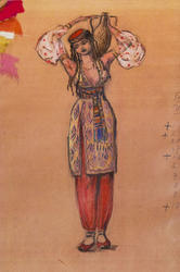 Эскиз костюма (Танец с кувшином), 1958, л.Л.Сперанская-Штейн