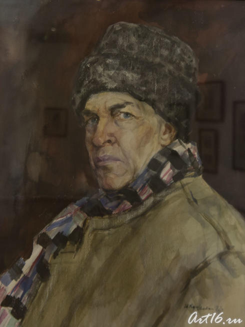 Автопортрет, 1972, бумага, акварель