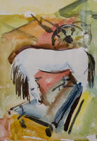 Кобыла, сани, арба. Нигматуллин Д.Д.1960 (Санкт-Петербург)