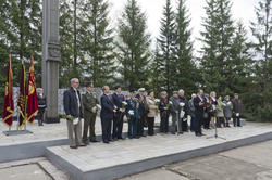 Митинг, посвященный Дню Победы, у стелы Победы на Казанском вертолетном заводе