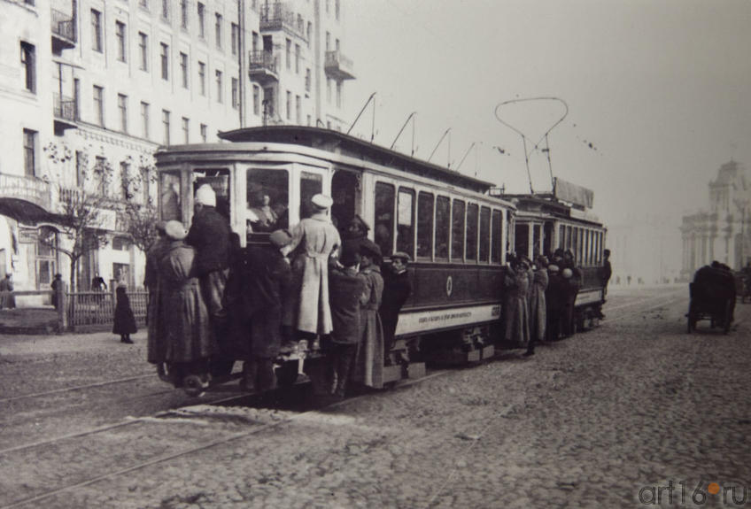 Фото №79924. Трамвай у Красных ворот, 1910-е гг.