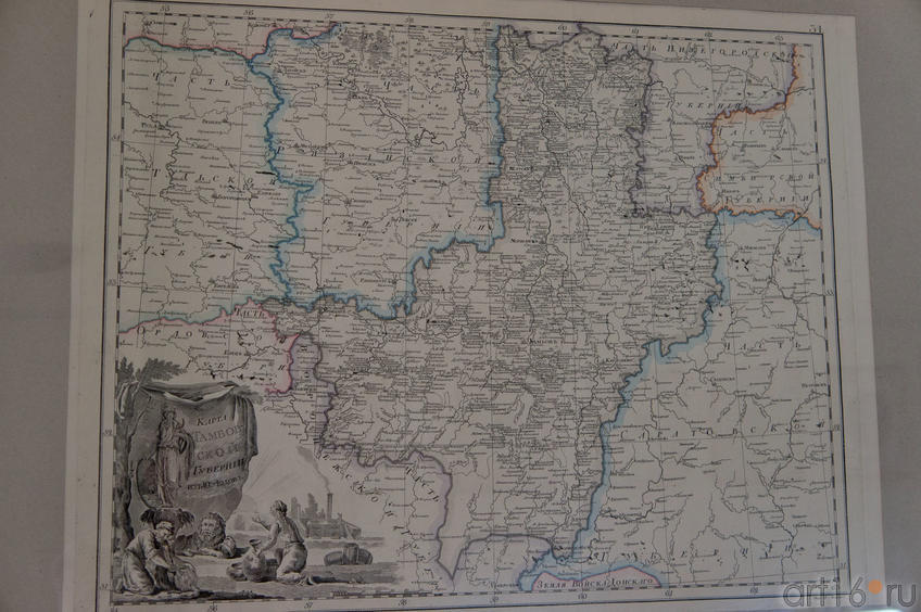 Карта Тамбовской губернии. Российский атлас А.Вильбрехта. 1800