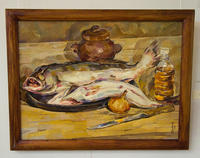 Рыбы на сковороде. 1994.  Батраев З.С., 1936