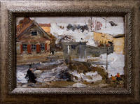 Зимний дворик. 1917 (?). Фешин  Н.И.