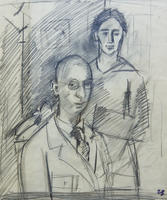 Автопортрет с женой. 1923.  Фальк Р.Р. (1886-1958)