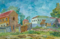 Провинциальный городок. Подмосковье. 1955.  Фальк Р.Р. (1886-1958)