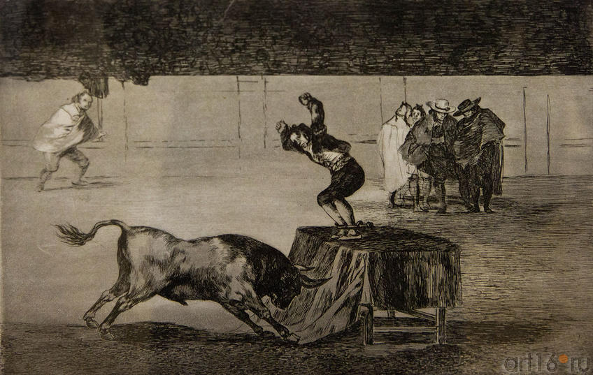 Другое безумство Мартинчо на арене в Сарагосе, 1815. 19 лист серии Тавромахия