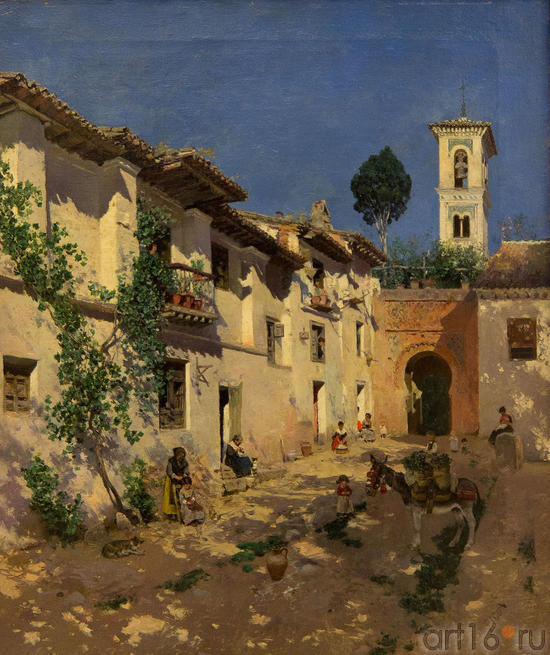 Дворик в Испании. 1871. Мартин Рико -и-Орткга. 1833, Мадрид - 1908, Венеция