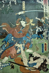 Таёхара Кунитика (1835-1900). Лист из серии знаменитых сражений