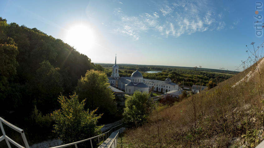 Фото №935627. Вид  с лестницы на  Дивногорский Успенский мужской монастырь