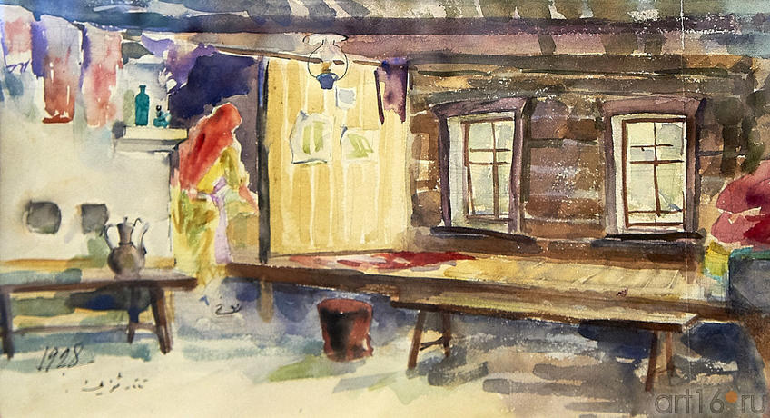 Декорации к драме К.Тинчурина  Родина, Татарский дом, 1928.. Б.И.Урманче. 1897-1990