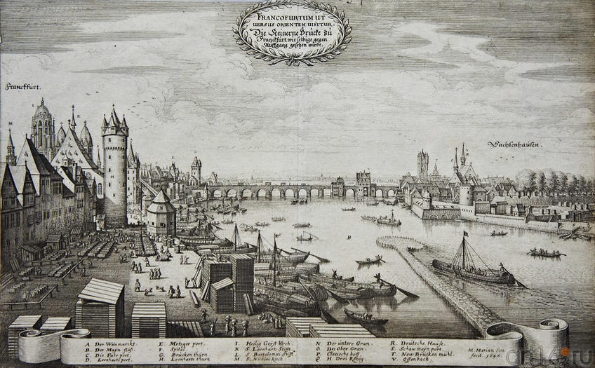 Фото №96161. Вид Франкфурта с восточной стороны. 1646. Маттеус Мериан I (1593 -1650)
