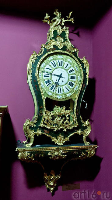 Часы-картель с консолью Павлин. Франция XVIII. Время Людовика XV