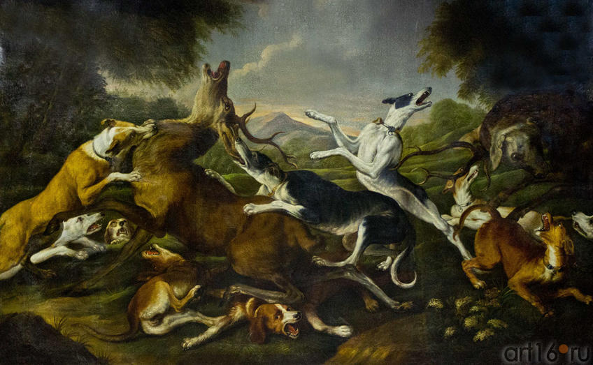 Снейдерс, Франс (1579-1657). Фландрия, XVII в. Олени, загнанные сворой собак