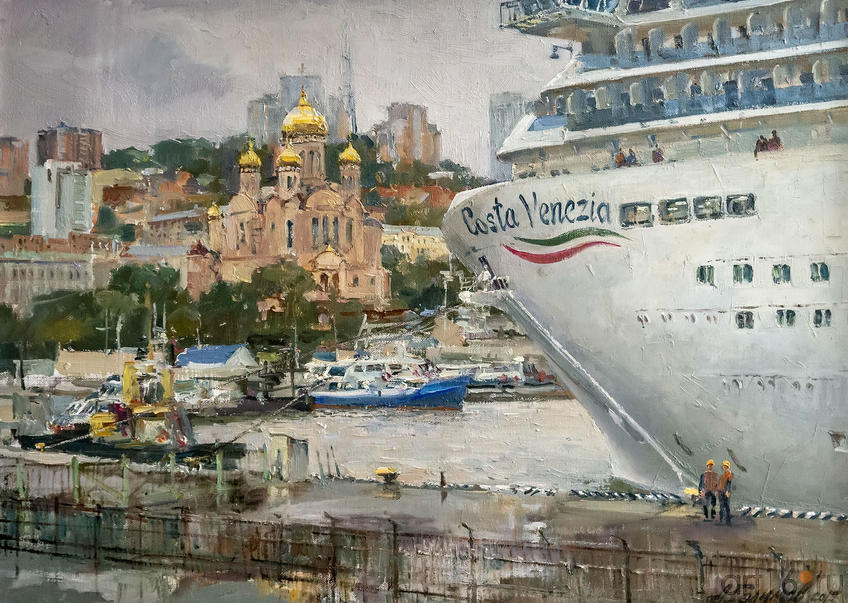 Фото №979262. «Costa Venezia» в порту Владивостока. 2019. Азат Галимов