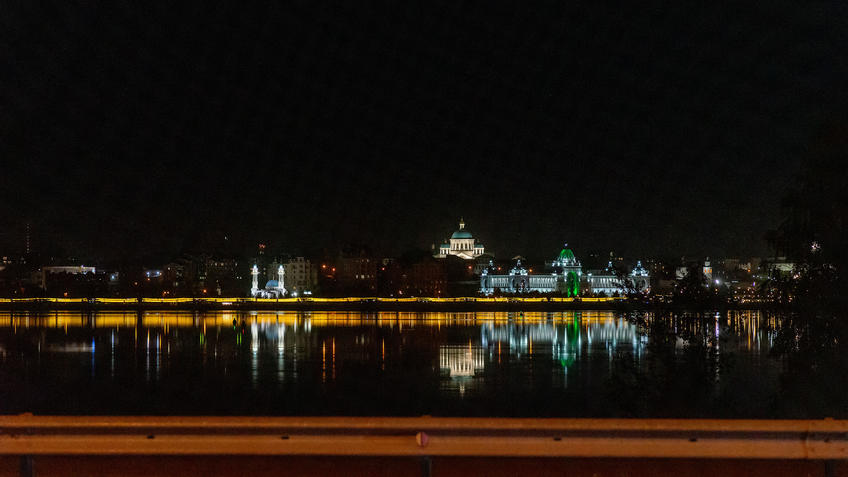 Фото №981672. Вид на левый берег Казанки вечером, Казань