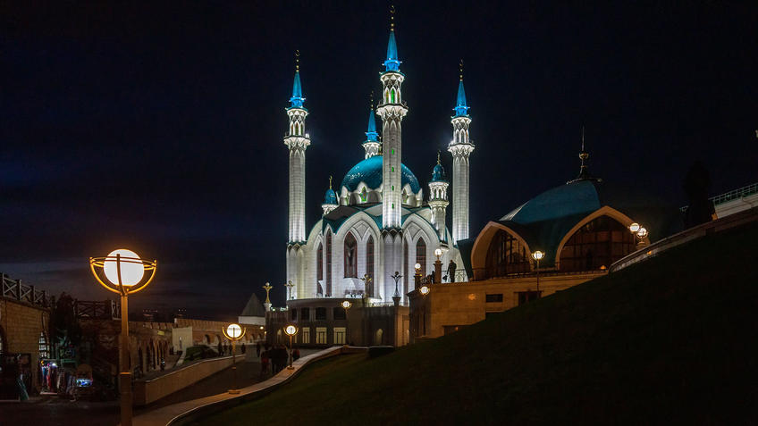 Фото №983161. Мечеть Кул-Шариф, Казанский Кремль, Казань, октябрь 2020, ночь