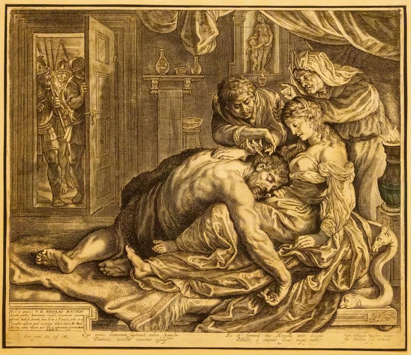 Фото №999733. Самсон и Далила. Около 1610-1613. Якоб Матам по оригиналу Рубенса
