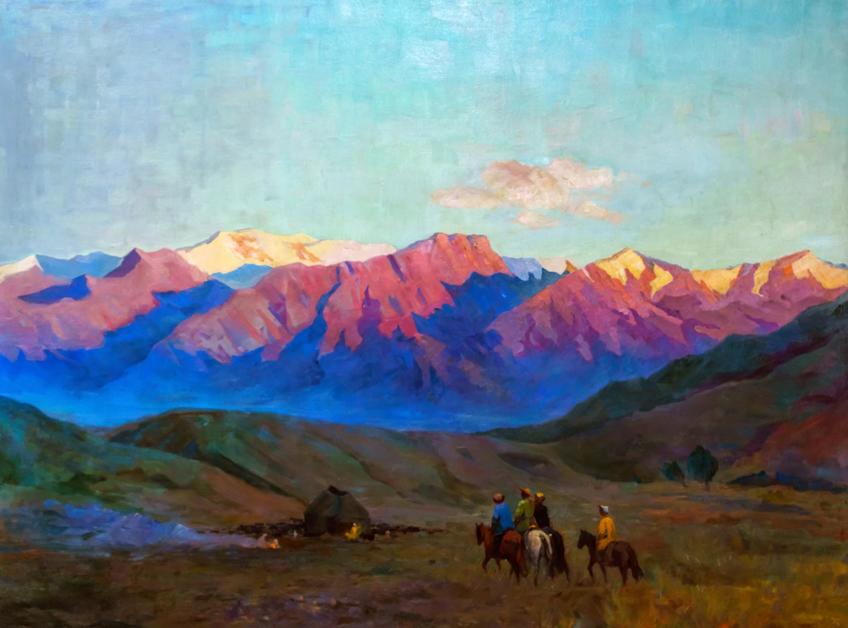 Фото №1005656. Закат в горах. 1954. Семен Чуйков 