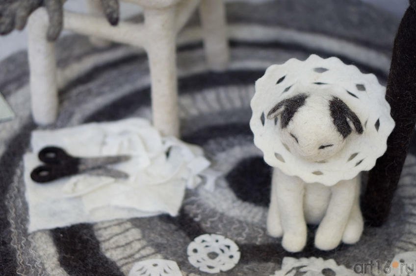 Войлочный щенок::Войлочная скульптура Ирины Андреевой (Москва)