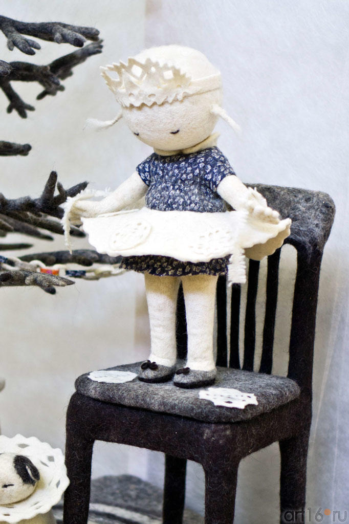 Маленькая девочка, войлочная скульптура::Войлочная скульптура Ирины Андреевой (Москва)