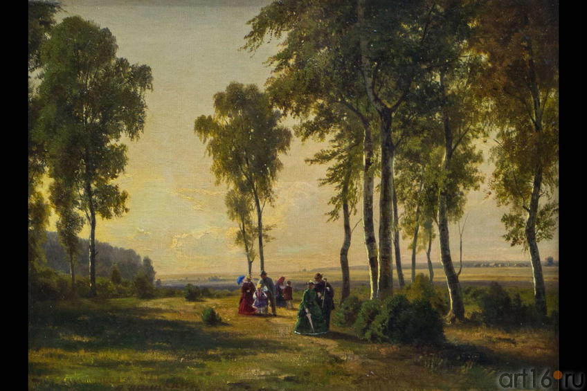 Фото №114818. Пейзаж с гуляющими. 1869.  Шишкин И.И.(1832-1898)