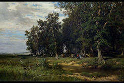 На покосе в дубовой роще. 1874.  Шишкин И.И.(1832-1898)