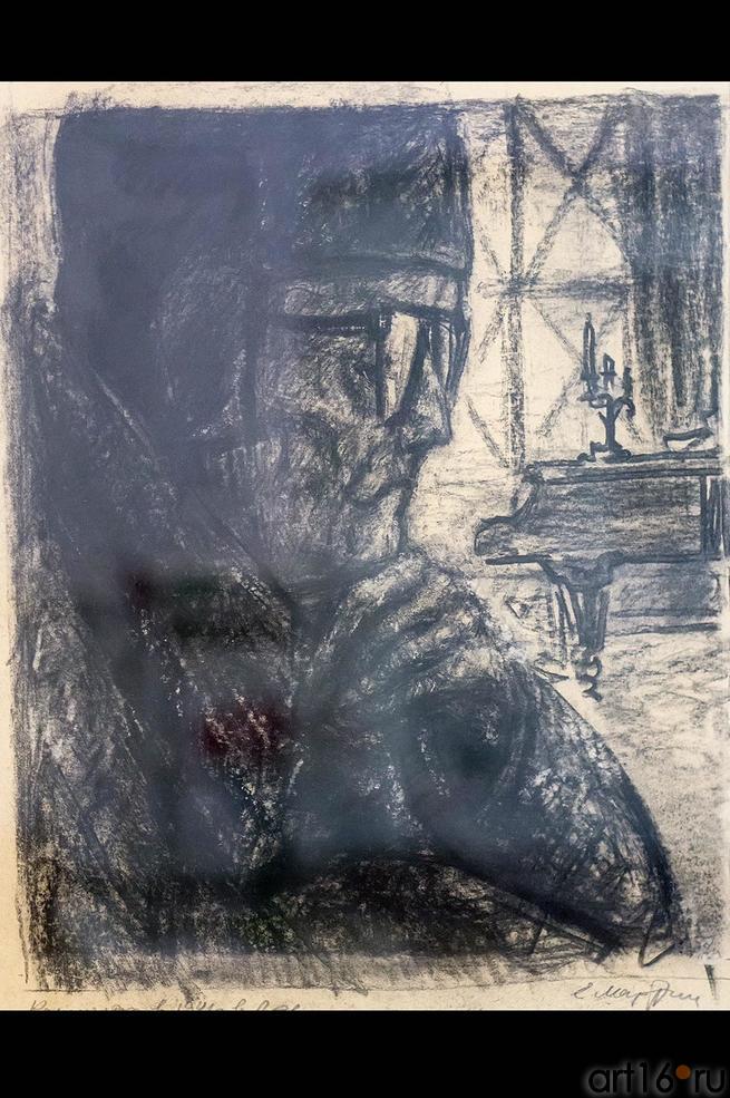 Портрет Д.Д.Шостаковича. Композиторв 1941 году. 1965. Марттила Е.О.(1923)::Блокадная виолончель