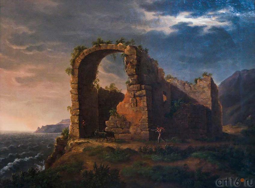 Руины на берегу моря 1816-1818. Мивилль Жак Крис Кристоф (1786-1836)::Пермская Государственная художественная галерея, 2012