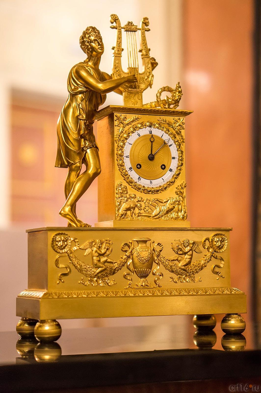 Часы каминные ʺОрфей, играющий на арфеʺ, золоченая бронза, эмаль. Франция XIX в.::Научно-практическая конференция ASG