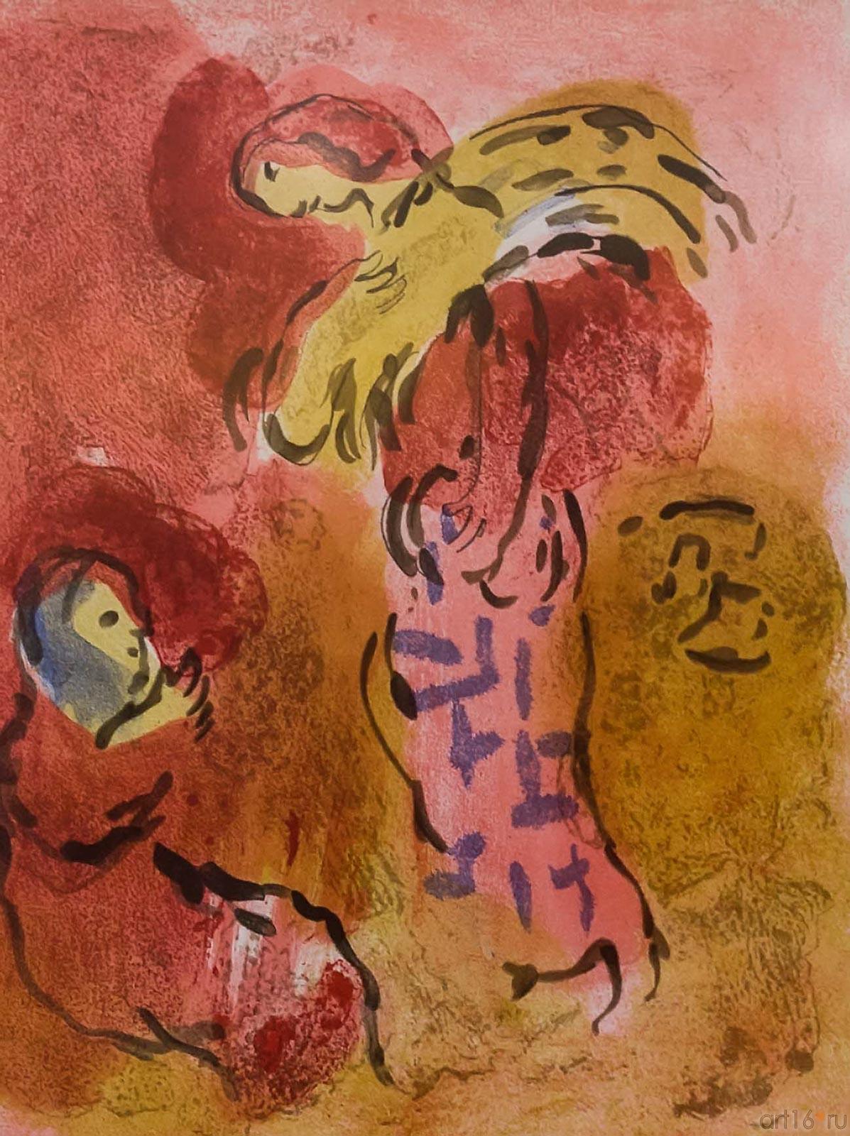РУФЬ, СОБИРАЮЩАЯ КОЛОСКИ, Париж, 1960::Марк Шагал «Библейские сюжеты»