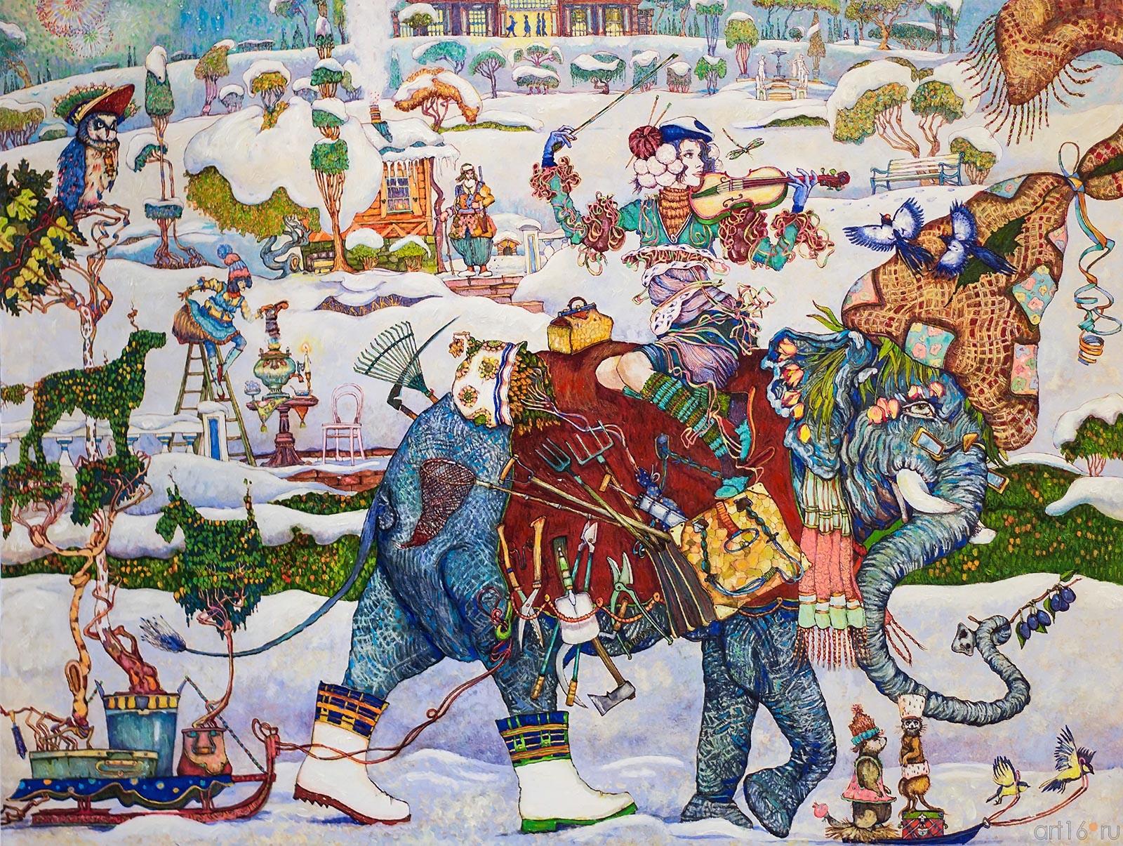 Петр Фролов (Санкт-Петербург) ʺСʺ (слон, садовник, скрипка и т.д.)::Арт-галерея 2013 на Казанской ярмарке