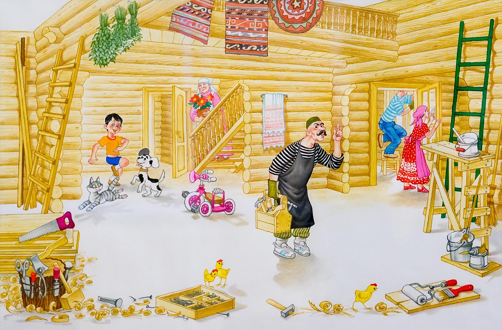 ИЛЛЮСТРАЦИЯ К ПОЭМЕ Р. ХАРИСА ДЕТЕЙ “КРАСИВЫЙ ДОМ”. 2005