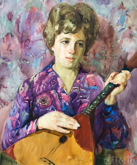 Портрет девушки. 1972. Никитина Г.А.(1927)::Никитина Гертруда Александровна