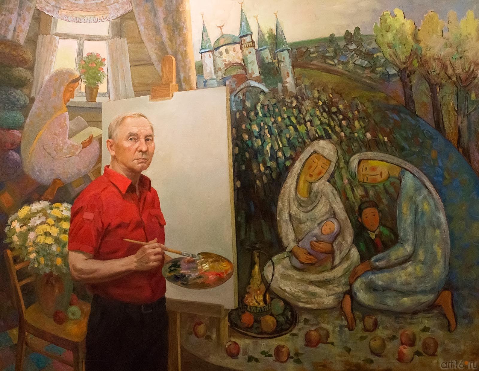 ПОРТРЕТ НАРОДНОГО ХУДОЖНИКА РТ МАДИЯРА ШАРИПОВА. 2013::Большая Волга - XI