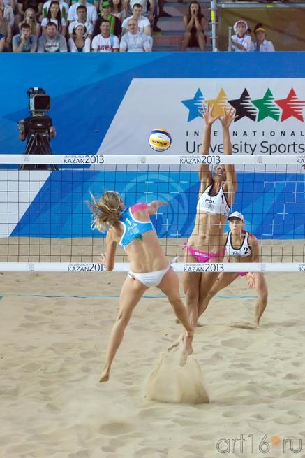 ::12.07.2013 Универсиада Казань. Женщины, пляжный волейбол - финал