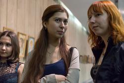 Слева направо: Абдулина Асия, Акишина Алина, Харламова Кристина. Студентки К(П)ФУ, отделения искусств