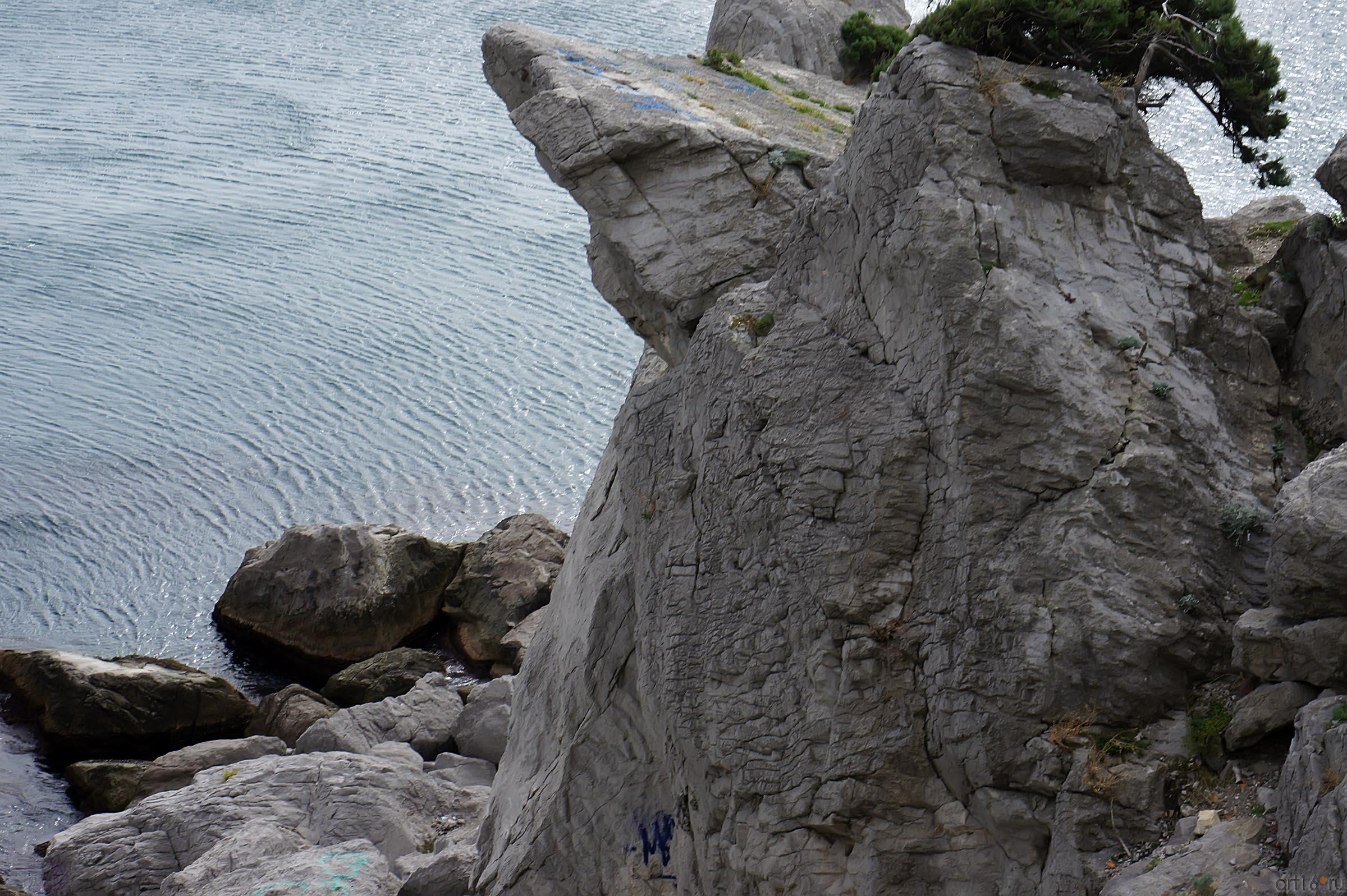 Скалистый берег Чернорго моря в районе Симеиза::Симеиз