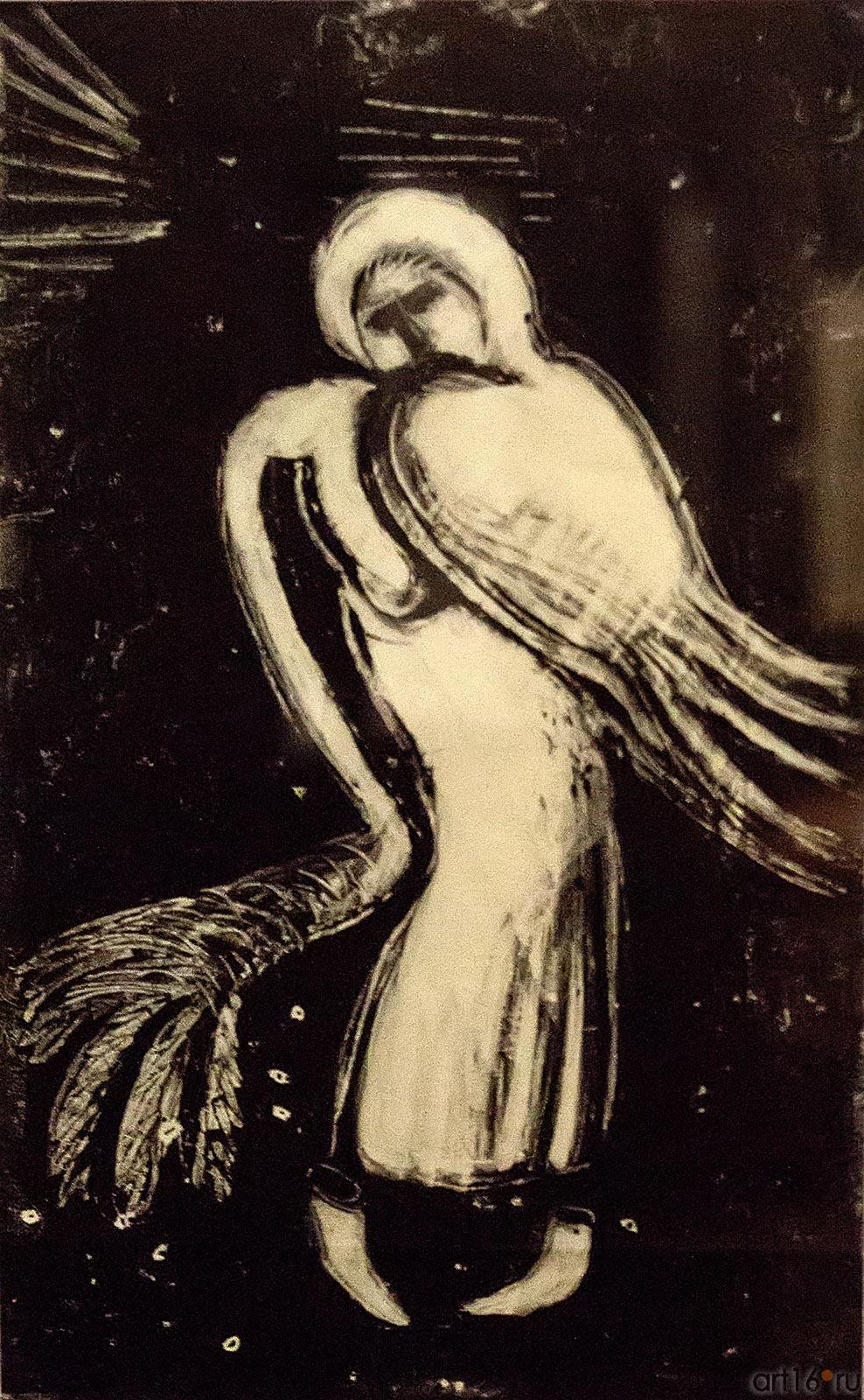 МАГИНА ЛЮБОВЬ ВИКТОРОВНА. 1958,  Татарстан» Kaзань, АНГЕЛ-СЛОМАННОЕ КРЫЛО. 2013 Бумага, монотипия::2-я биеннале печатной графики