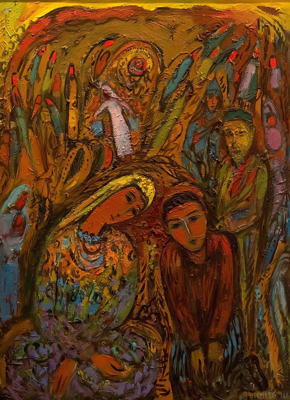 Хазиев Мадьяр Шарипович (1949 гр) ʺВечерняя сказкаʺ 100x70 холст; масло 2012г.::Галерея "Артэко". Выставка группы "Тамга"