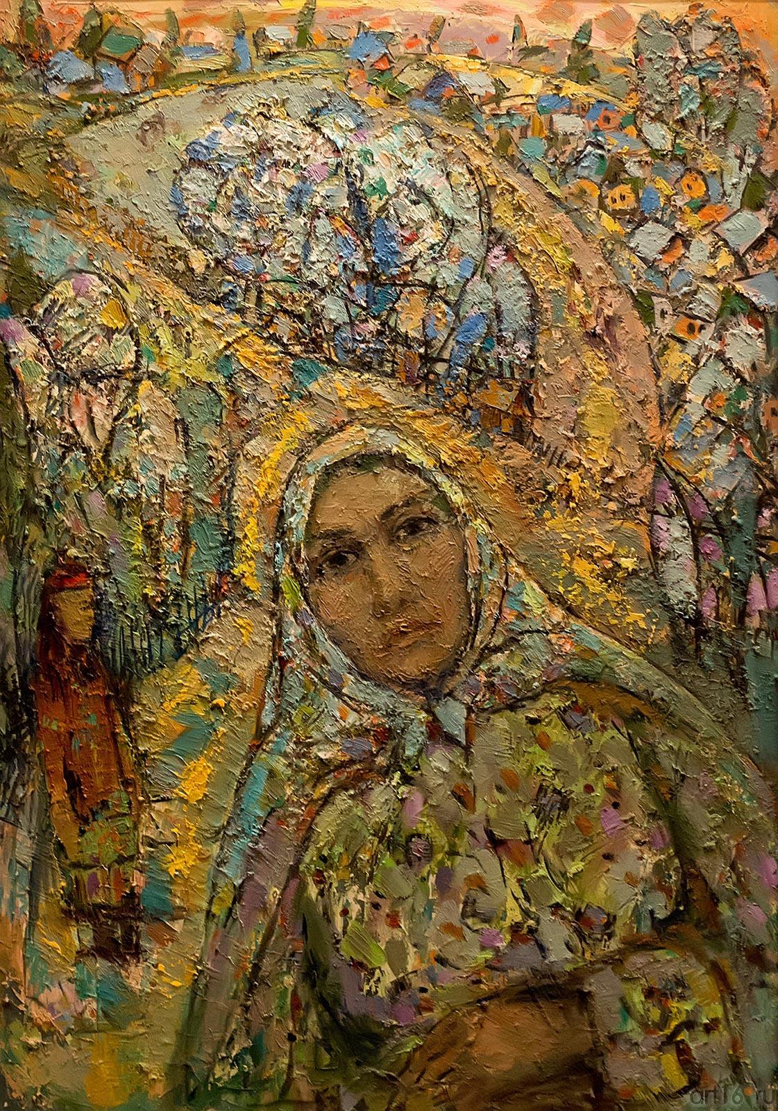 Хазиев Мадьяр Шарипович (1949 г.р.) ʺБелая сиреньʺ 70x100 холст; масло 2009г.::Галерея "Артэко". Выставка группы "Тамга"