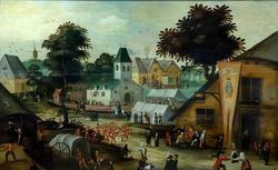 ВИНКБОНС ДАВИД. 1576- 1632 Голландия КРЕСТЬЯНСКИЙ ПРАЗДНИК (КЕРМЕССА). 1620-с (?) Дерево, масло