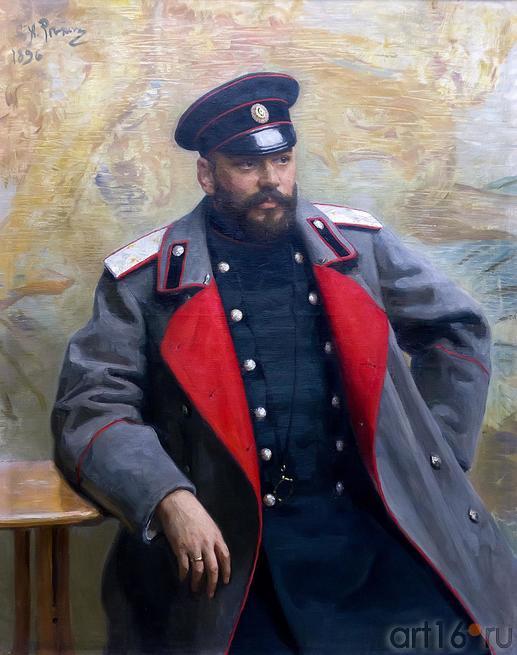 РЕПИН ИЛЬЯ ЕФИМОВИЧ. 1844-1930 ПОРТРЕТ ГЕНЕРАЛА АЛЕКСАНДРА КОНСТАНТИНОВИЧА ГЕЙНСА. 1896 Холст, масло::Казанские коллекции и коллекционеры