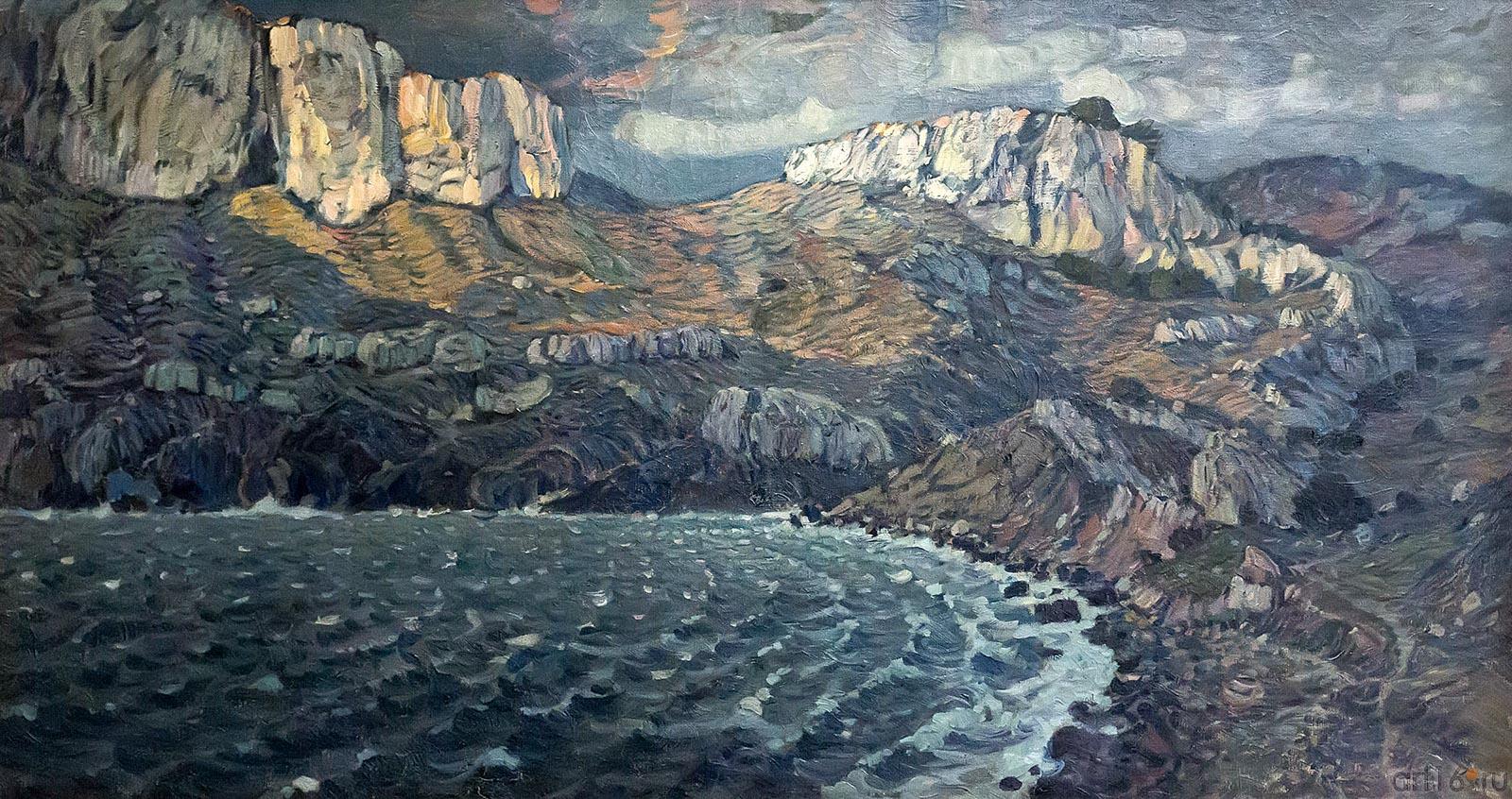 БОГАЕВСКИЙ КОНСТАНТИН ФЁДОРОВИЧ 1872-1943 ПУСТЫННАЯ СТРАНА. ФЕОДОСИЯ. 1903 Холст, масло::Русский авангард